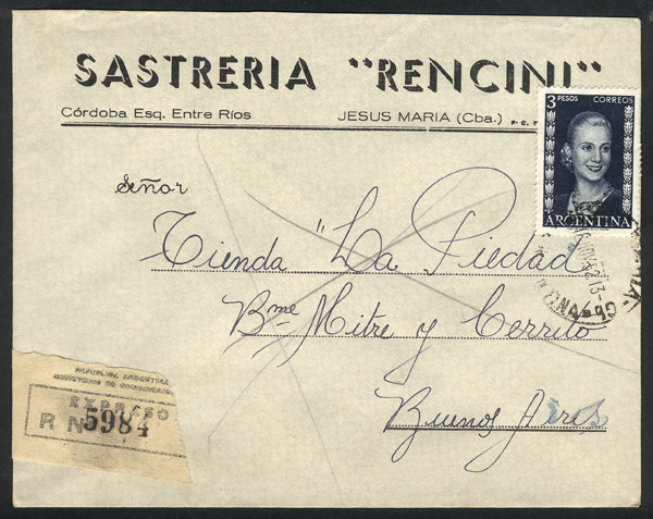 Lot 1164 - Argentina postal history - Guillermo Jalil - Philatino Auction # 2605 ARGENTINA: Very good selection of interesting lots with very low prices! Lot 1164 - Argentina postal history - Guillermo Jalil - Philatino Auction # 2605 ARGENTINA: Very good selection of interesting lots with very low prices!