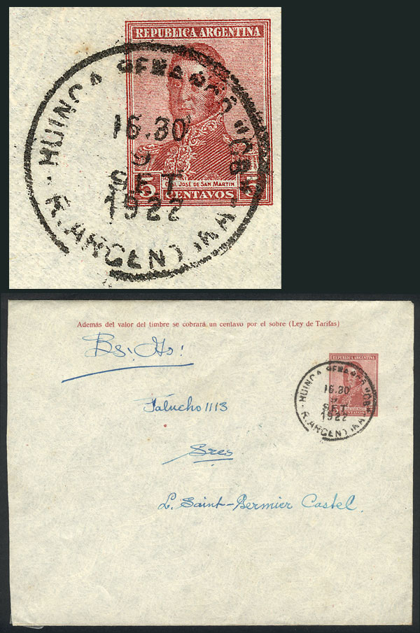 Lot 1130 - Argentina postal history - Guillermo Jalil - Philatino Auction # 2605 ARGENTINA: Very good selection of interesting lots with very low prices! Lot 1130 - Argentina postal history - Guillermo Jalil - Philatino Auction # 2605 ARGENTINA: Very good selection of interesting lots with very low prices!