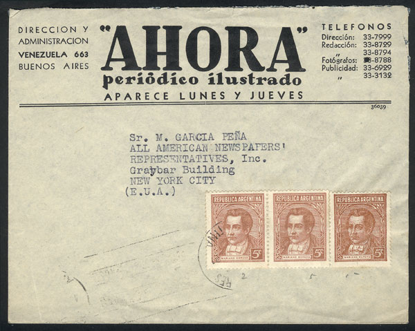 Lot 1156 - Argentina postal history - Guillermo Jalil - Philatino Auction # 2605 ARGENTINA: Very good selection of interesting lots with very low prices! Lot 1156 - Argentina postal history - Guillermo Jalil - Philatino Auction # 2605 ARGENTINA: Very good selection of interesting lots with very low prices!