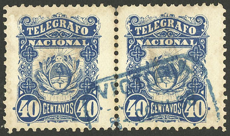 Lot 1115 - Argentina telegraph stamps - Guillermo Jalil - Philatino Auction # 2608 ARGENTINA: General auction including rarities, varieties and much more! Lot 1115 - Argentina telegraph stamps - Guillermo Jalil - Philatino Auction # 2608 ARGENTINA: General auction including rarities, varieties and much more!