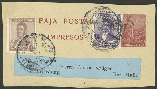 Lot 1229 - Argentina postal history -  Guillermo Jalil - Philatino Auction # 2608 ARGENTINA: General auction including rarities, varieties and much more!