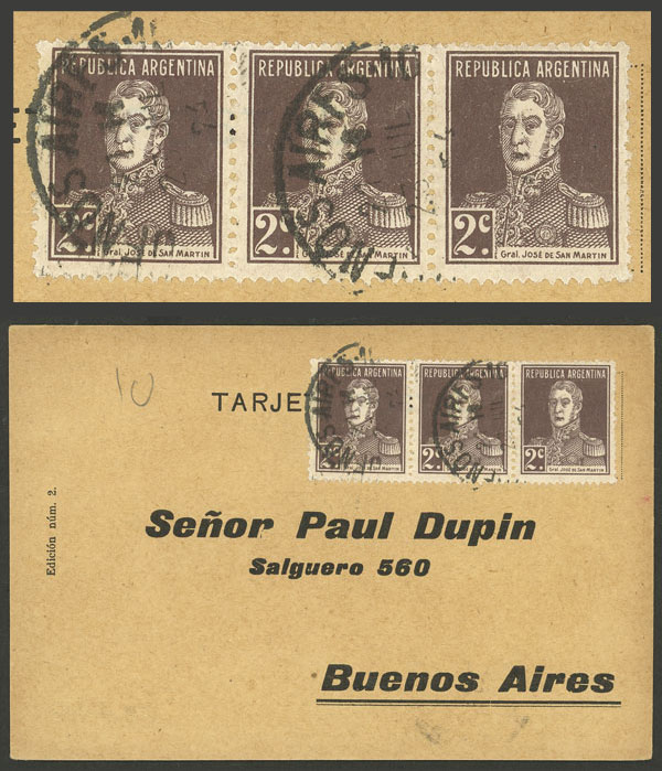 Lot 1238 - Argentina postal history -  Guillermo Jalil - Philatino Auction # 2608 ARGENTINA: General auction including rarities, varieties and much more!