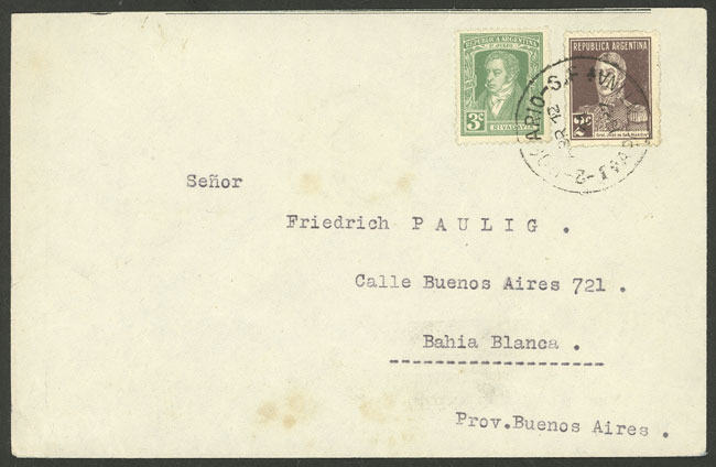 Lot 1239 - Argentina postal history -  Guillermo Jalil - Philatino Auction # 2608 ARGENTINA: General auction including rarities, varieties and much more!