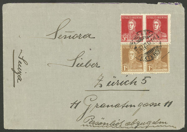 Lot 1236 - Argentina postal history -  Guillermo Jalil - Philatino Auction # 2608 ARGENTINA: General auction including rarities, varieties and much more!