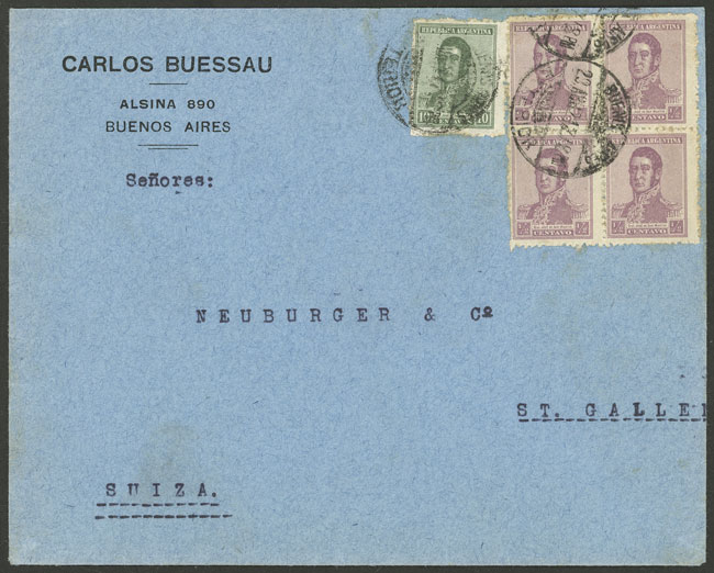 Lot 1233 - Argentina postal history -  Guillermo Jalil - Philatino Auction # 2608 ARGENTINA: General auction including rarities, varieties and much more!