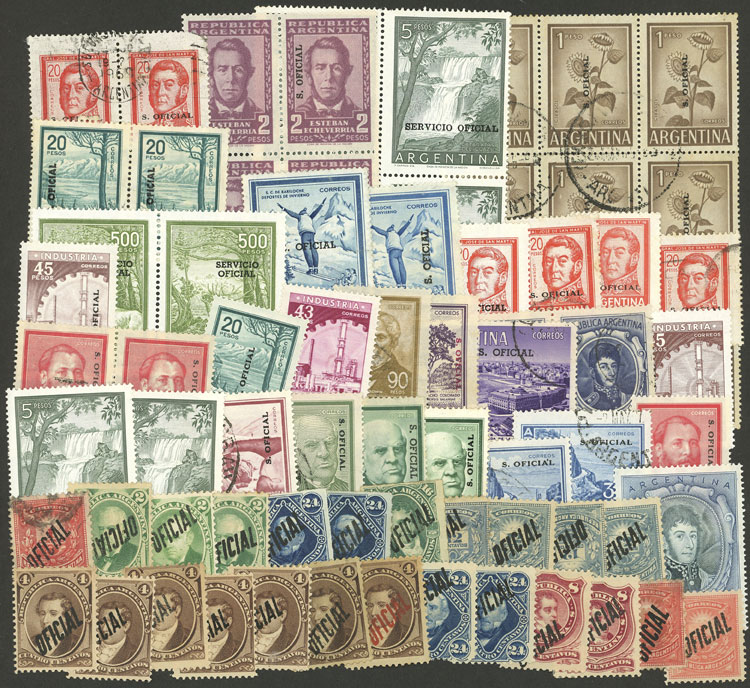 Lot 1109 - Argentina OFFICIAL STAMPS - LOTS - Guillermo Jalil - Philatino Auction # 2608 ARGENTINA: General auction including rarities, varieties and much more! Lot 1109 - Argentina OFFICIAL STAMPS - LOTS - Guillermo Jalil - Philatino Auction # 2608 ARGENTINA: General auction including rarities, varieties and much more!