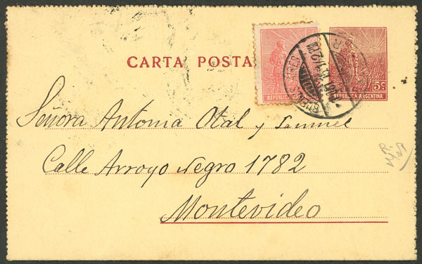 Lot 1228 - Argentina postal history -  Guillermo Jalil - Philatino Auction # 2608 ARGENTINA: General auction including rarities, varieties and much more!