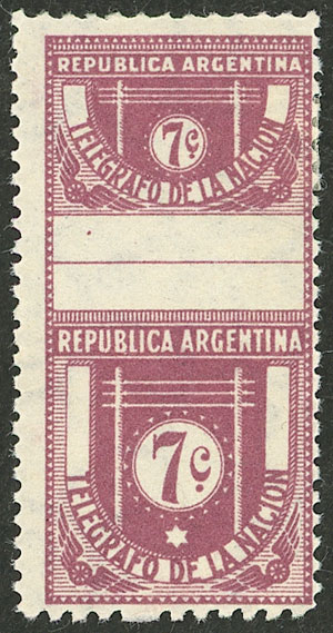Lot 1120 - Argentina telegraph stamps - Guillermo Jalil - Philatino Auction # 2608 ARGENTINA: General auction including rarities, varieties and much more! Lot 1120 - Argentina telegraph stamps - Guillermo Jalil - Philatino Auction # 2608 ARGENTINA: General auction including rarities, varieties and much more!