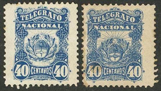 Lot 1112 - Argentina telegraph stamps - Guillermo Jalil - Philatino Auction # 2608 ARGENTINA: General auction including rarities, varieties and much more! Lot 1112 - Argentina telegraph stamps - Guillermo Jalil - Philatino Auction # 2608 ARGENTINA: General auction including rarities, varieties and much more!