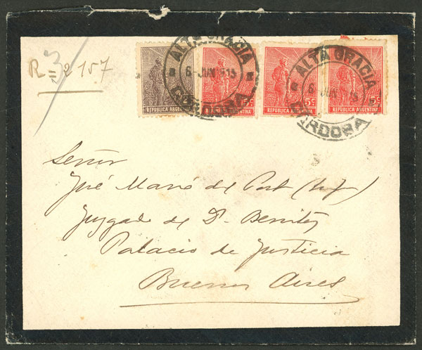 Lot 1227 - Argentina postal history -  Guillermo Jalil - Philatino Auction # 2608 ARGENTINA: General auction including rarities, varieties and much more!
