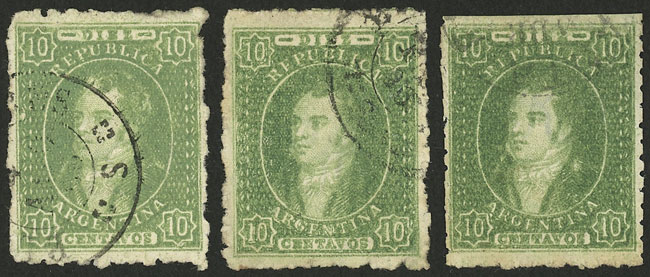 Lot 31 - Argentina rivadavia -  Guillermo Jalil - Philatino Auction # 2610 ARGENTINA: Selection of 