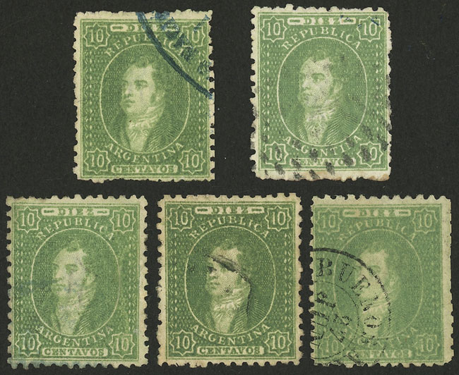 Lot 32 - Argentina rivadavia -  Guillermo Jalil - Philatino Auction # 2610 ARGENTINA: Selection of 