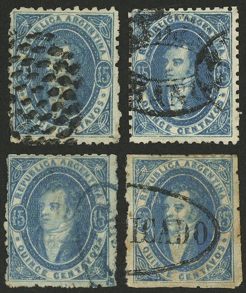 Lot 38 - Argentina rivadavia -  Guillermo Jalil - Philatino Auction # 2610 ARGENTINA: Selection of 