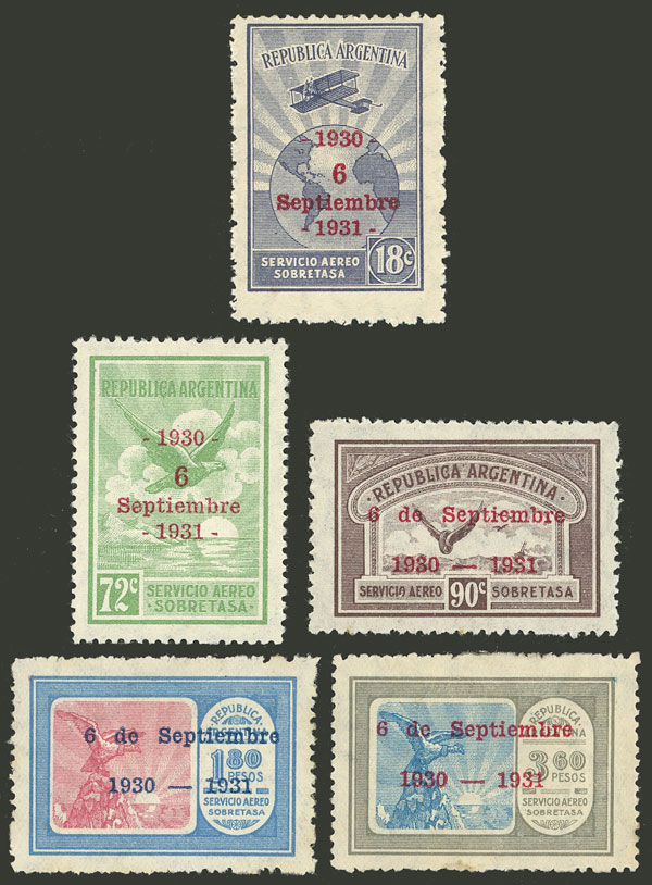 Lot 438 - Argentina general issues -  Guillermo Jalil - Philatino Auction # 2612 ARGENTINA: General auction with very low starts!