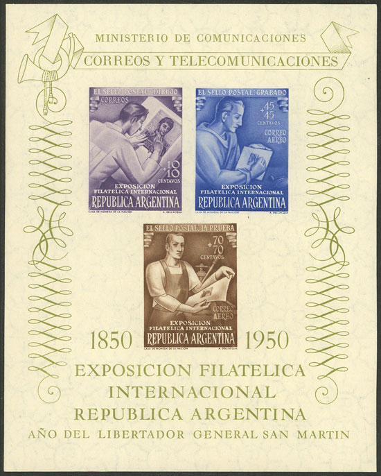 Lot 944 - Argentina souvenir sheet - Guillermo Jalil - Philatino Auction # 2612 ARGENTINA: General auction with very low starts! Lot 944 - Argentina souvenir sheet - Guillermo Jalil - Philatino Auction # 2612 ARGENTINA: General auction with very low starts!