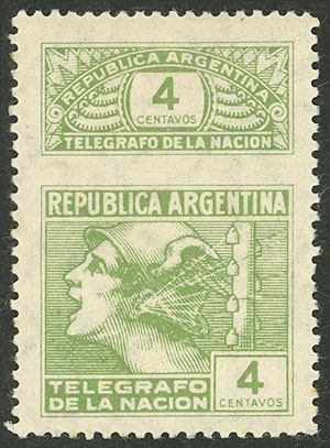Lot 1007 - Argentina telegraph stamps -  Guillermo Jalil - Philatino Auction # 2612 ARGENTINA: General auction with very low starts!