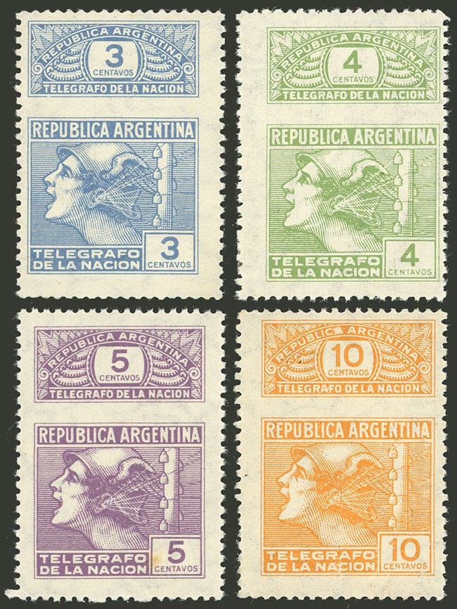 Lot 1006 - Argentina telegraph stamps -  Guillermo Jalil - Philatino Auction # 2612 ARGENTINA: General auction with very low starts!