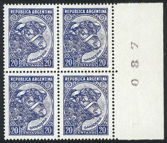 Lot 297 - Argentina general issues -  Guillermo Jalil - Philatino Auction # 2615 ARGENTINA: Spectacular auction with material from all periods, including many rarities!