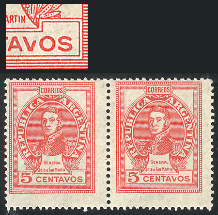 Lot 286 - Argentina general issues -  Guillermo Jalil - Philatino Auction # 2615 ARGENTINA: Spectacular auction with material from all periods, including many rarities!