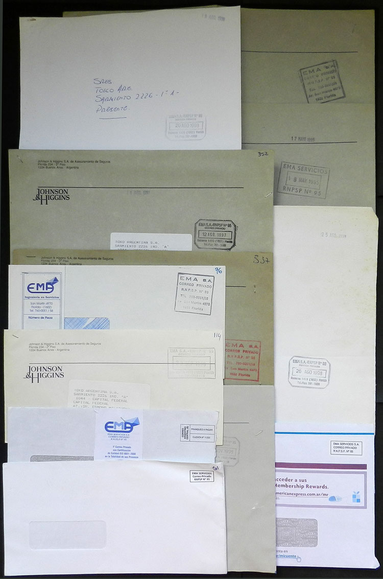 Lot 877 - Argentina private posts -  Guillermo Jalil - Philatino Auction # 2615 ARGENTINA: Spectacular auction with material from all periods, including many rarities!