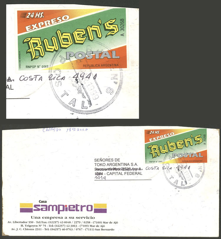 Lot 893 - Argentina private posts -  Guillermo Jalil - Philatino Auction # 2615 ARGENTINA: Spectacular auction with material from all periods, including many rarities!