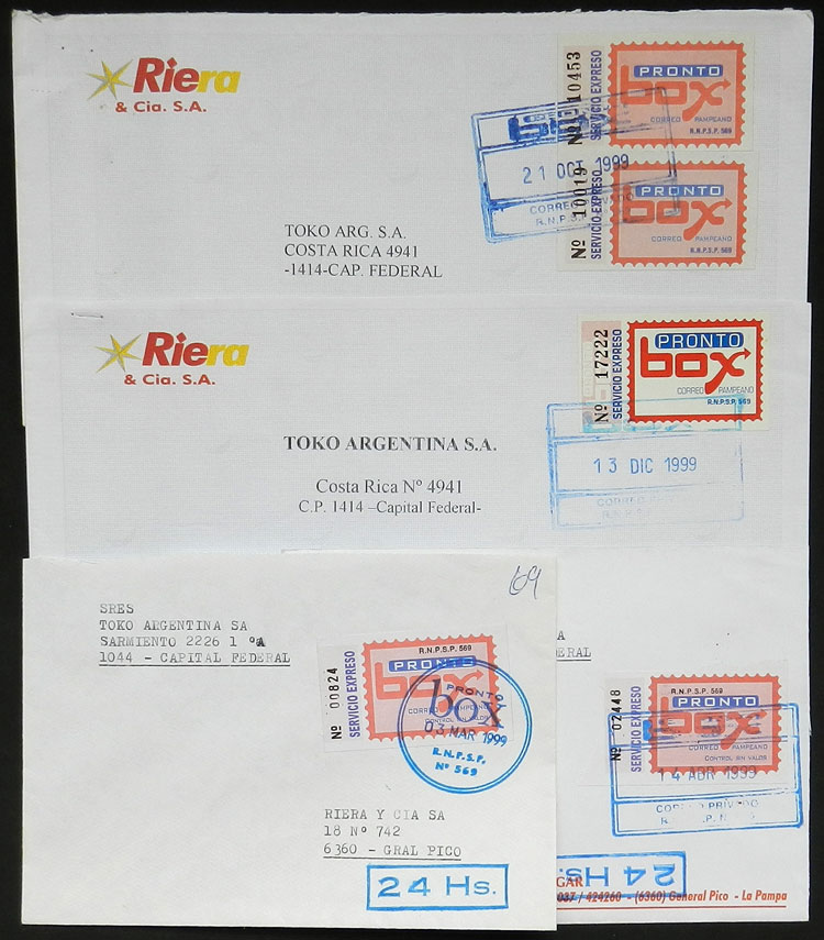 Lot 891 - Argentina private posts -  Guillermo Jalil - Philatino Auction # 2615 ARGENTINA: Spectacular auction with material from all periods, including many rarities!