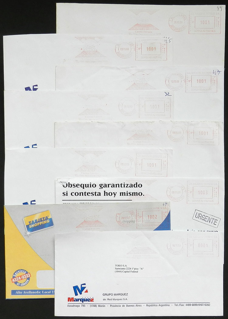 Lot 897 - Argentina private posts -  Guillermo Jalil - Philatino Auction # 2615 ARGENTINA: Spectacular auction with material from all periods, including many rarities!