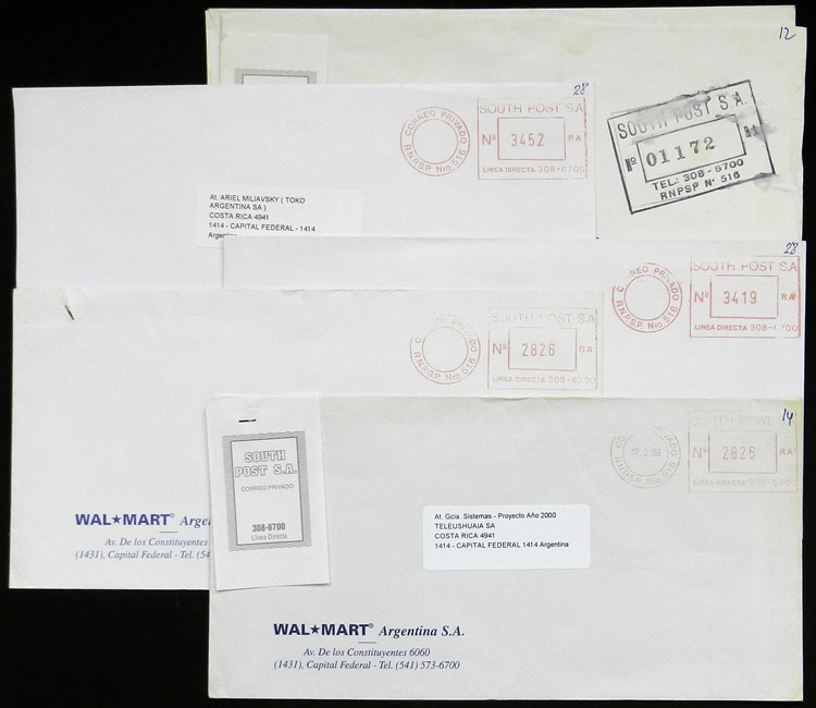 Lot 898 - Argentina private posts -  Guillermo Jalil - Philatino Auction # 2615 ARGENTINA: Spectacular auction with material from all periods, including many rarities!