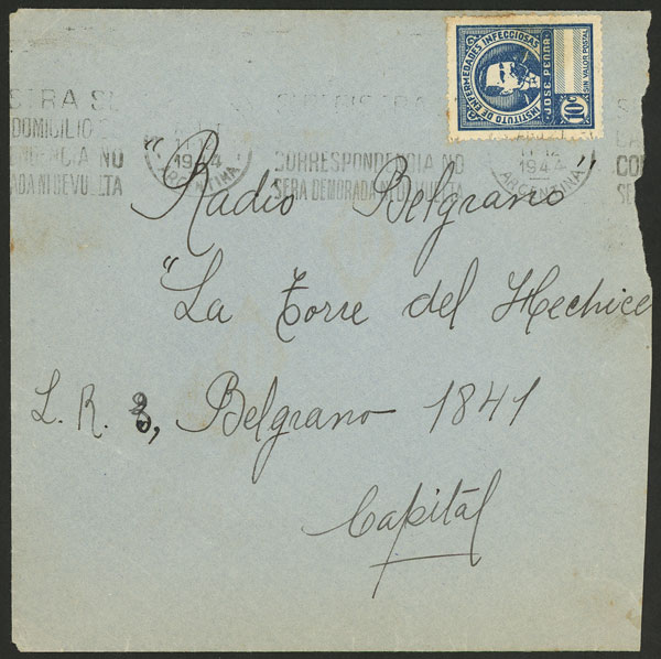 Lot 950 - Argentina postal history - Guillermo Jalil - Philatino Auction # 2615 ARGENTINA: Spectacular auction with material from all periods, including many rarities! Lot 950 - Argentina postal history - Guillermo Jalil - Philatino Auction # 2615 ARGENTINA: Spectacular auction with material from all periods, including many rarities!