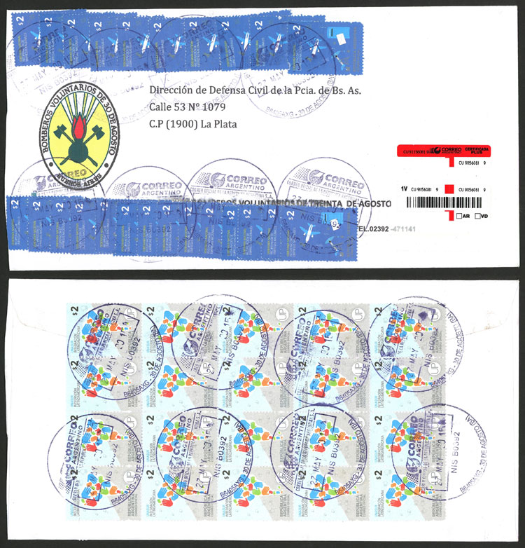 Lot 992 - Argentina postal history -  Guillermo Jalil - Philatino Auction # 2615 ARGENTINA: Spectacular auction with material from all periods, including many rarities!