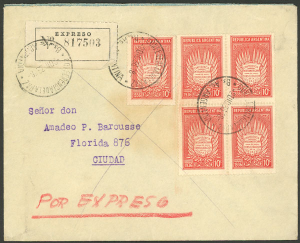 Lot 941 - Argentina postal history - Guillermo Jalil - Philatino Auction # 2615 ARGENTINA: Spectacular auction with material from all periods, including many rarities! Lot 941 - Argentina postal history - Guillermo Jalil - Philatino Auction # 2615 ARGENTINA: Spectacular auction with material from all periods, including many rarities!