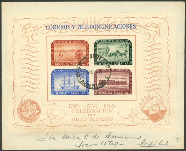 Lot 953 - Argentina postal history - Guillermo Jalil - Philatino Auction # 2615 ARGENTINA: Spectacular auction with material from all periods, including many rarities! Lot 953 - Argentina postal history - Guillermo Jalil - Philatino Auction # 2615 ARGENTINA: Spectacular auction with material from all periods, including many rarities!