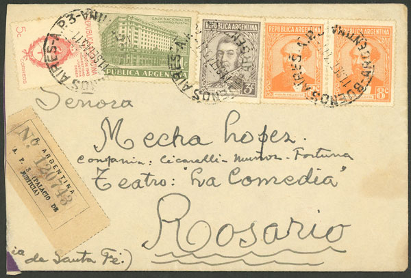 Lot 948 - Argentina postal history - Guillermo Jalil - Philatino Auction # 2615 ARGENTINA: Spectacular auction with material from all periods, including many rarities! Lot 948 - Argentina postal history - Guillermo Jalil - Philatino Auction # 2615 ARGENTINA: Spectacular auction with material from all periods, including many rarities!