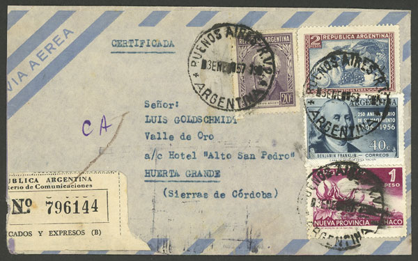 Lot 961 - Argentina postal history - Guillermo Jalil - Philatino Auction # 2615 ARGENTINA: Spectacular auction with material from all periods, including many rarities! Lot 961 - Argentina postal history - Guillermo Jalil - Philatino Auction # 2615 ARGENTINA: Spectacular auction with material from all periods, including many rarities!