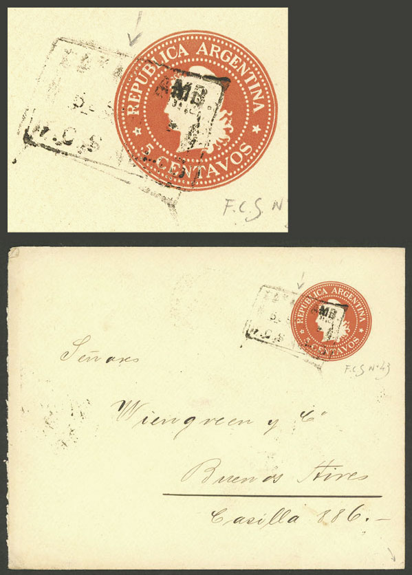 Lot 915 - Argentina postal history - Guillermo Jalil - Philatino Auction # 2615 ARGENTINA: Spectacular auction with material from all periods, including many rarities! Lot 915 - Argentina postal history - Guillermo Jalil - Philatino Auction # 2615 ARGENTINA: Spectacular auction with material from all periods, including many rarities!