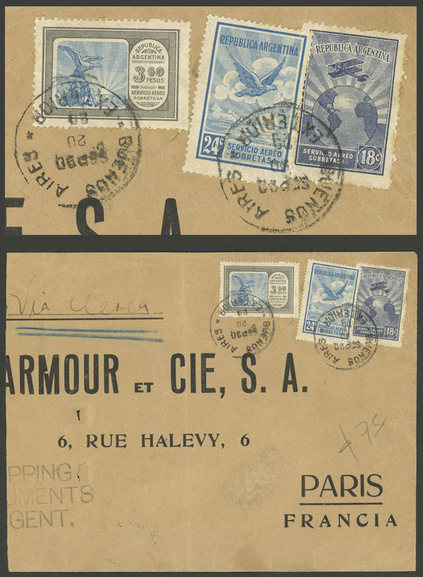Lot 929 - Argentina postal history - Guillermo Jalil - Philatino Auction # 2615 ARGENTINA: Spectacular auction with material from all periods, including many rarities! Lot 929 - Argentina postal history - Guillermo Jalil - Philatino Auction # 2615 ARGENTINA: Spectacular auction with material from all periods, including many rarities!