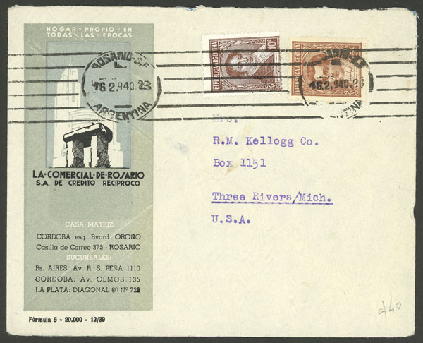 Lot 945 - Argentina postal history - Guillermo Jalil - Philatino Auction # 2615 ARGENTINA: Spectacular auction with material from all periods, including many rarities! Lot 945 - Argentina postal history - Guillermo Jalil - Philatino Auction # 2615 ARGENTINA: Spectacular auction with material from all periods, including many rarities!