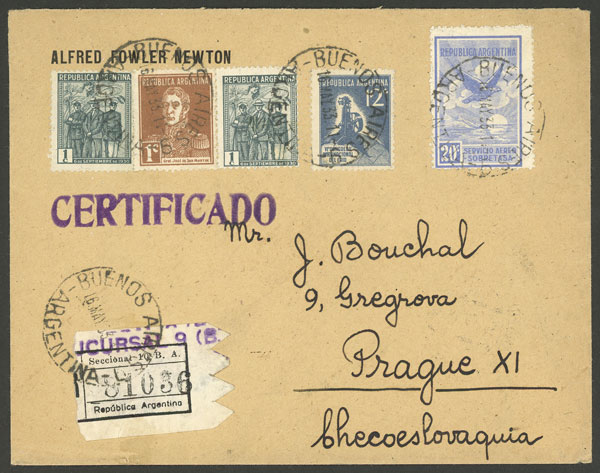Lot 939 - Argentina postal history - Guillermo Jalil - Philatino Auction # 2615 ARGENTINA: Spectacular auction with material from all periods, including many rarities! Lot 939 - Argentina postal history - Guillermo Jalil - Philatino Auction # 2615 ARGENTINA: Spectacular auction with material from all periods, including many rarities!