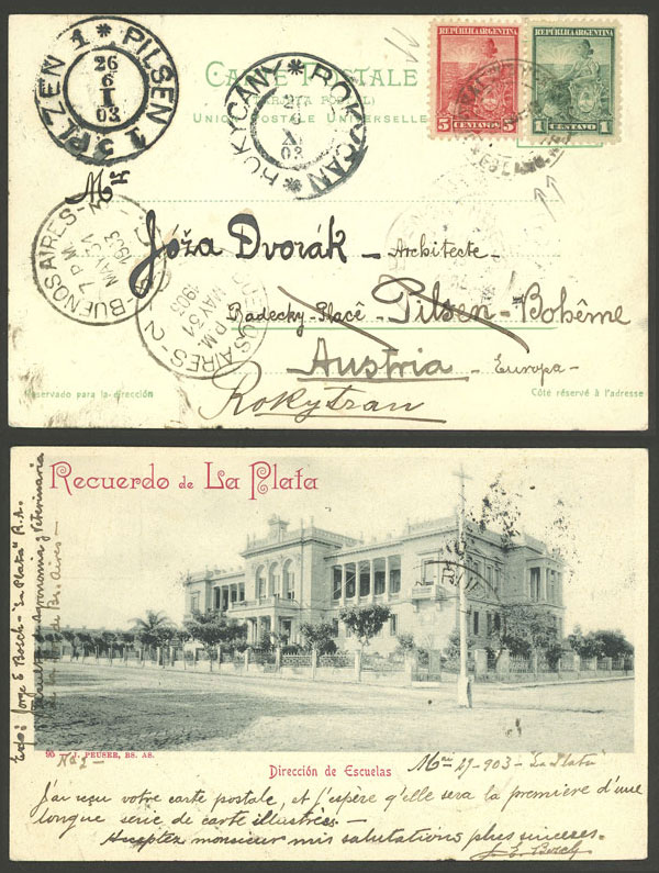 Lot 917 - Argentina postal history - Guillermo Jalil - Philatino Auction # 2615 ARGENTINA: Spectacular auction with material from all periods, including many rarities! Lot 917 - Argentina postal history - Guillermo Jalil - Philatino Auction # 2615 ARGENTINA: Spectacular auction with material from all periods, including many rarities!