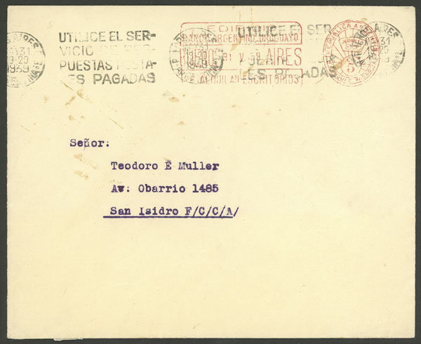 Lot 944 - Argentina postal history - Guillermo Jalil - Philatino Auction # 2615 ARGENTINA: Spectacular auction with material from all periods, including many rarities! Lot 944 - Argentina postal history - Guillermo Jalil - Philatino Auction # 2615 ARGENTINA: Spectacular auction with material from all periods, including many rarities!