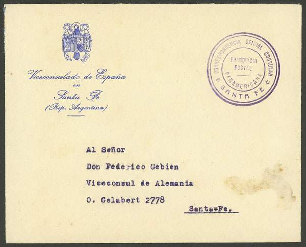 Lot 935 - Argentina postal history - Guillermo Jalil - Philatino Auction # 2615 ARGENTINA: Spectacular auction with material from all periods, including many rarities! Lot 935 - Argentina postal history - Guillermo Jalil - Philatino Auction # 2615 ARGENTINA: Spectacular auction with material from all periods, including many rarities!