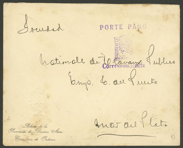 Lot 926 - Argentina postal history - Guillermo Jalil - Philatino Auction # 2615 ARGENTINA: Spectacular auction with material from all periods, including many rarities! Lot 926 - Argentina postal history - Guillermo Jalil - Philatino Auction # 2615 ARGENTINA: Spectacular auction with material from all periods, including many rarities!