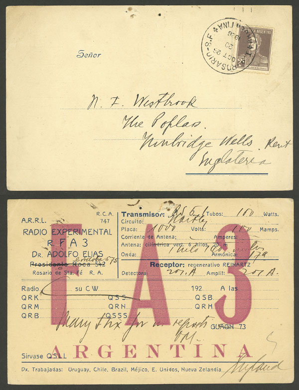 Lot 933 - Argentina postal history - Guillermo Jalil - Philatino Auction # 2615 ARGENTINA: Spectacular auction with material from all periods, including many rarities! Lot 933 - Argentina postal history - Guillermo Jalil - Philatino Auction # 2615 ARGENTINA: Spectacular auction with material from all periods, including many rarities!