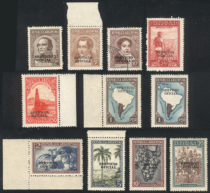 Lot 849 - Argentina official stamps - Guillermo Jalil - Philatino Auction # 2615 ARGENTINA: Spectacular auction with material from all periods, including many rarities! Lot 849 - Argentina official stamps - Guillermo Jalil - Philatino Auction # 2615 ARGENTINA: Spectacular auction with material from all periods, including many rarities!