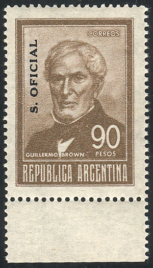 Lot 862 - Argentina official stamps -  Guillermo Jalil - Philatino Auction # 2615 ARGENTINA: Spectacular auction with material from all periods, including many rarities!