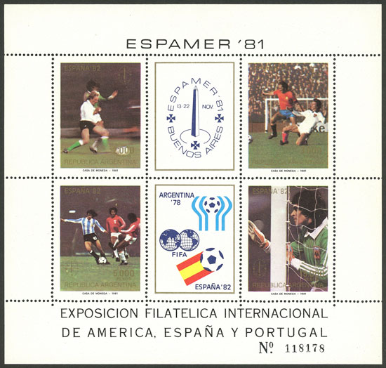 Lot 783 - Argentina souvenir sheets - Guillermo Jalil - Philatino Auction # 2615 ARGENTINA: Spectacular auction with material from all periods, including many rarities! Lot 783 - Argentina souvenir sheets - Guillermo Jalil - Philatino Auction # 2615 ARGENTINA: Spectacular auction with material from all periods, including many rarities!