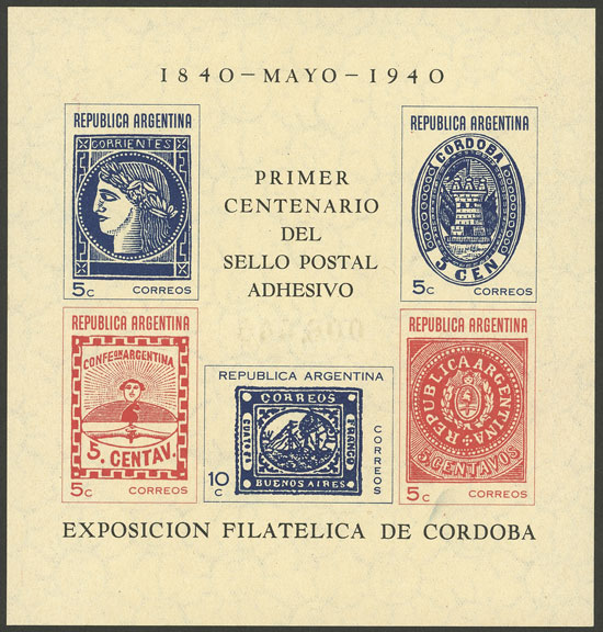 Lot 772 - Argentina souvenir sheets -  Guillermo Jalil - Philatino Auction # 2615 ARGENTINA: Spectacular auction with material from all periods, including many rarities!