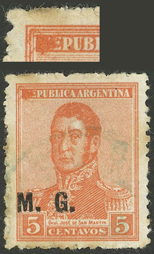 Lot 807 - Argentina official stamps -  Guillermo Jalil - Philatino Auction # 2615 ARGENTINA: Spectacular auction with material from all periods, including many rarities!