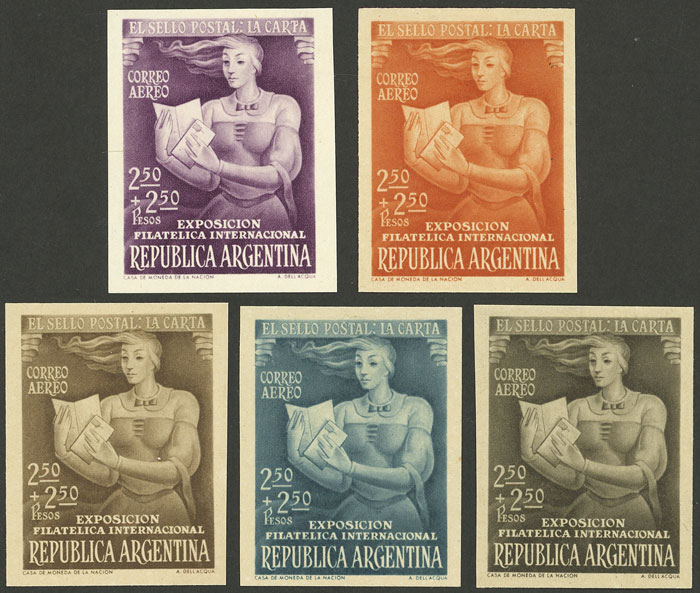 Lot 343 - Argentina general issues -  Guillermo Jalil - Philatino Auction # 2615 ARGENTINA: Spectacular auction with material from all periods, including many rarities!
