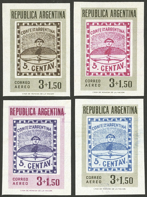 Lot 411 - Argentina general issues -  Guillermo Jalil - Philatino Auction # 2615 ARGENTINA: Spectacular auction with material from all periods, including many rarities!